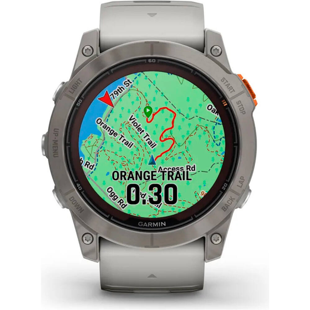 Garmin pulsómetros con gps fenix 7X Pro Sapph Sol Ti w/Gray/Orange 03