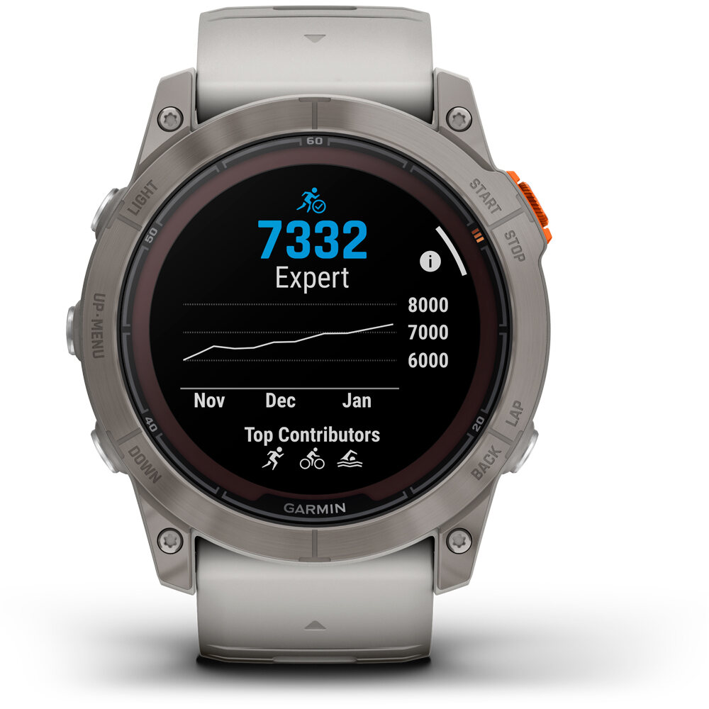 Garmin pulsómetros con gps fenix 7X Pro Sapph Sol Ti w/Gray/Orange 05