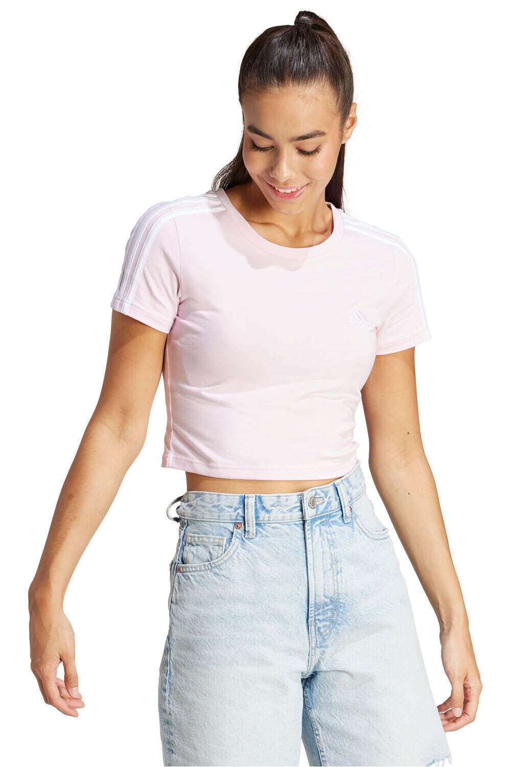 Stripes baby camiseta manga corta mujer Rosa (L)