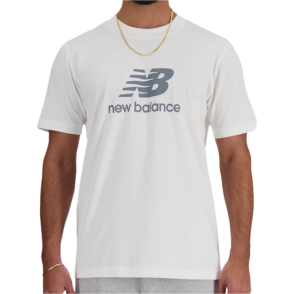 Stacked logo camiseta manga corta hombre Blanco (L)