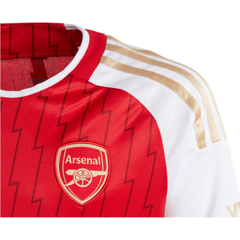 adidas camiseta de fútbol oficiales niño ARSENAL 24 H JSY Y vista detalle