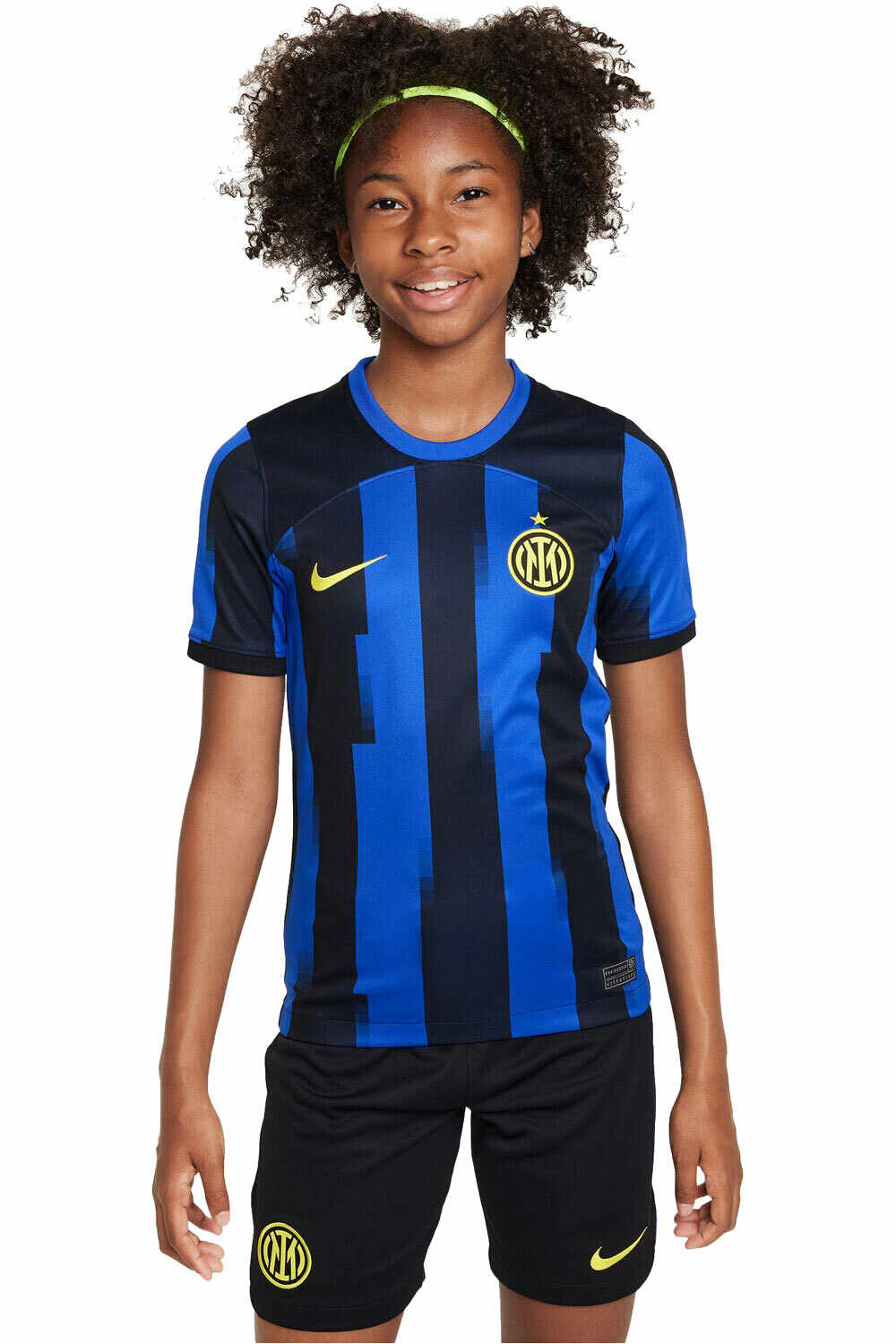 Nike camiseta de fútbol oficiales niño INTER 24 Y NK DF STAD JSY SS HM vista frontal