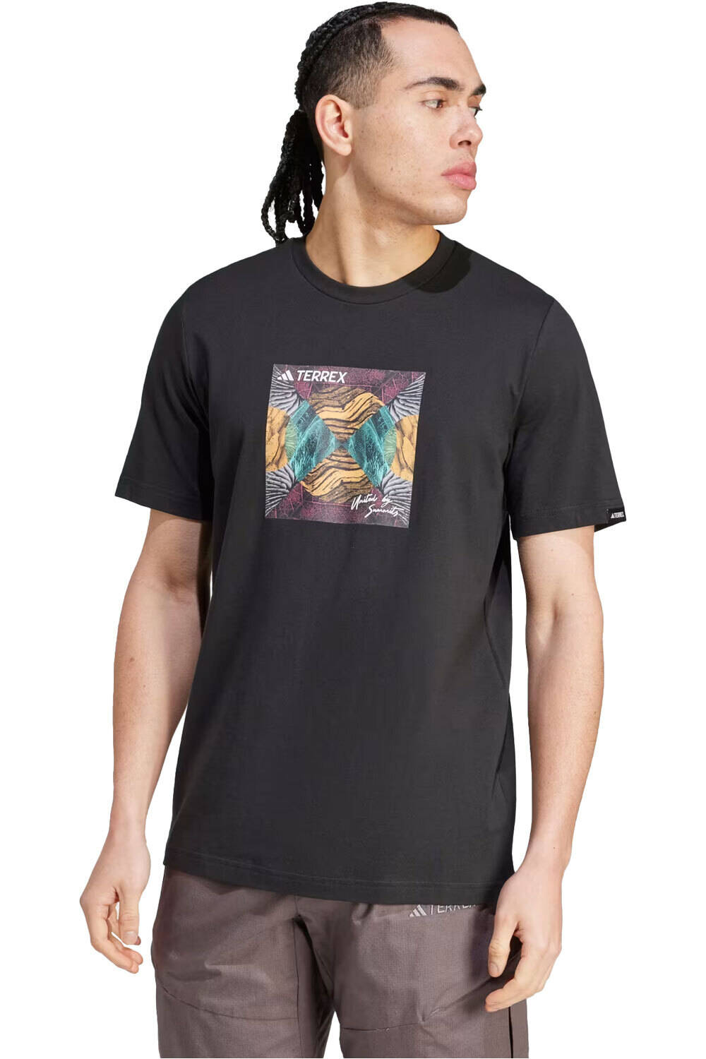 Terrex graphic united camiseta montaña manga corta hombre Negro (M)