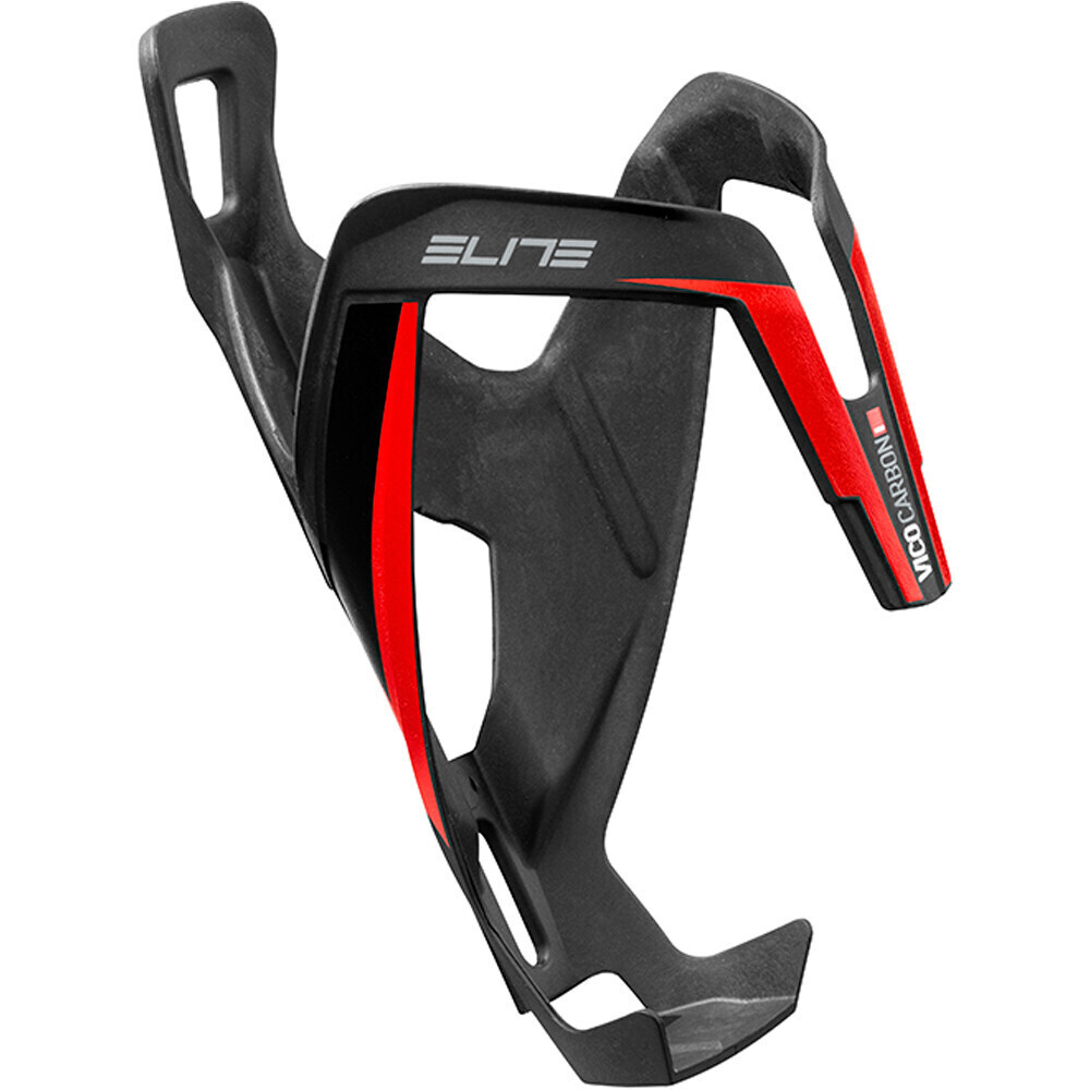Elite vico carbono negro mate rojo portabidones