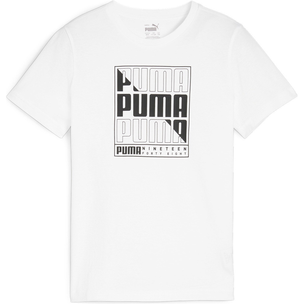 Puma camiseta manga corta niño GRAPHICS PUMA Wordin vista frontal