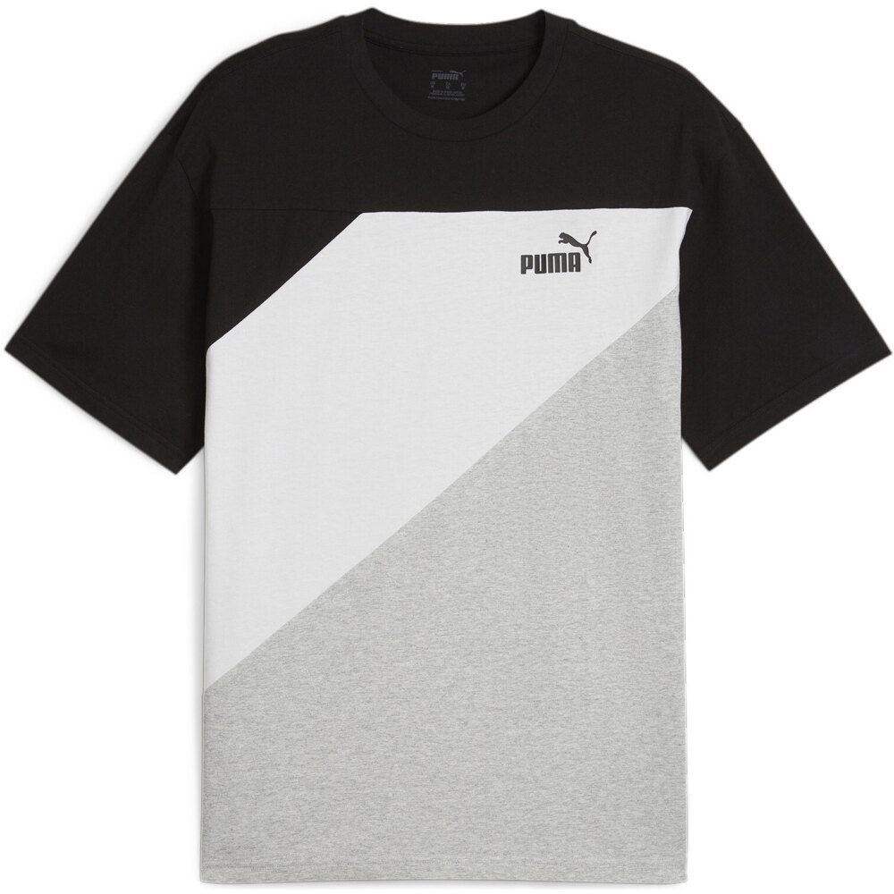 Power colorbloc camiseta manga corta hombre Negro (M)