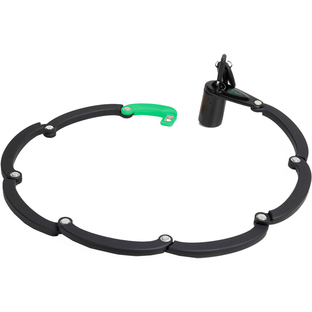 Youin candado bicicleta CANDADO ALUM-PLEG OVAL + LMP COLA LED 01