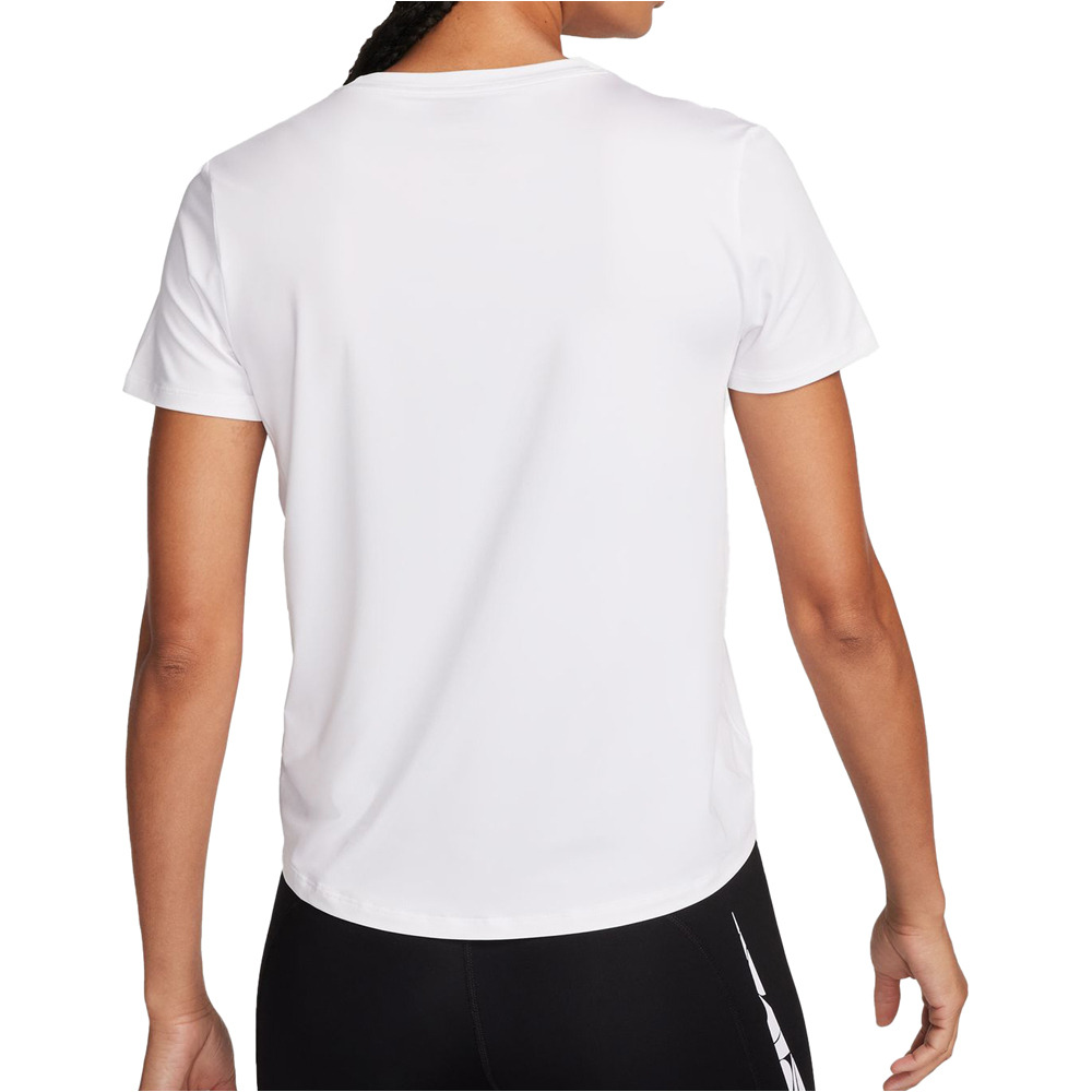 Nike camiseta entrenamiento manga corta mujer W NK ONE SWSH HBR DF SS TOP vista trasera