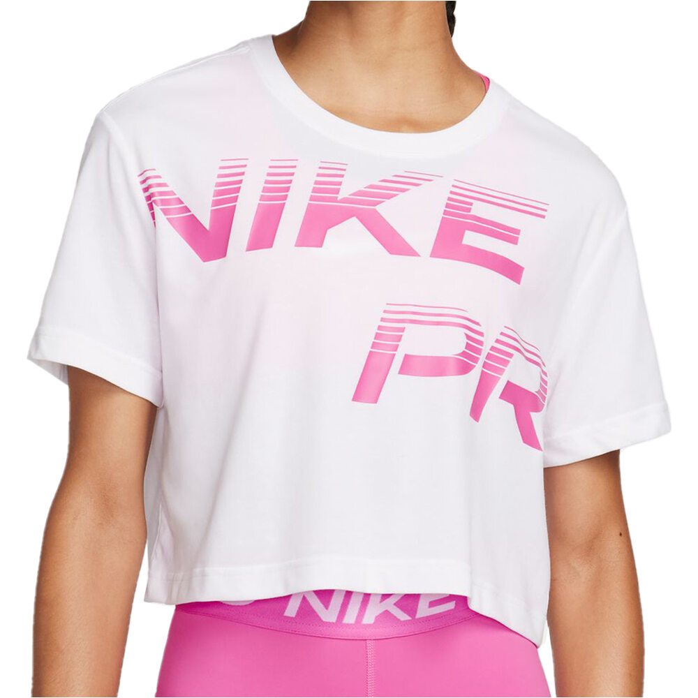 Nike camisetas fitness mujer W NK Pro GRX SS vista frontal