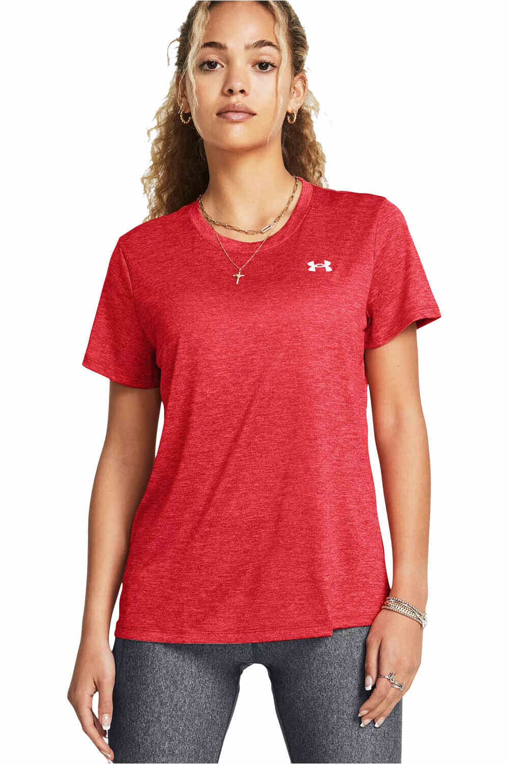 Under Armour camisetas fitness mujer Tech SSC- Twist vista frontal