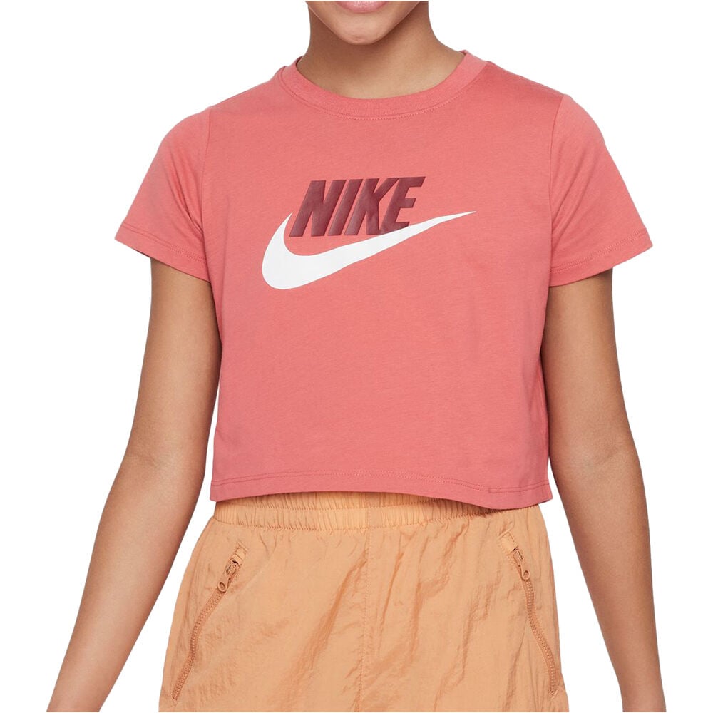 Nike camiseta manga corta niña G NSW TEE CROP FUTURA vista frontal