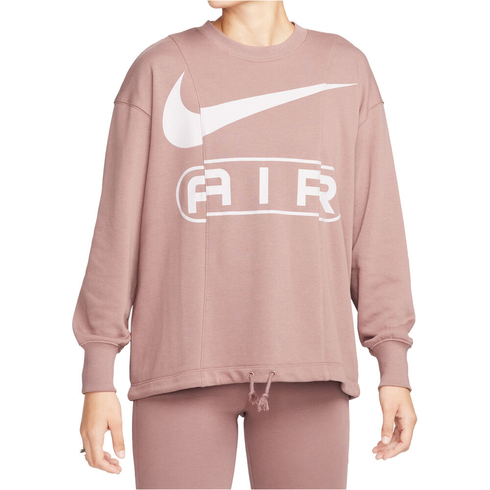 Nike sudadera mujer W NSW AIR OOS FLC CREW vista frontal