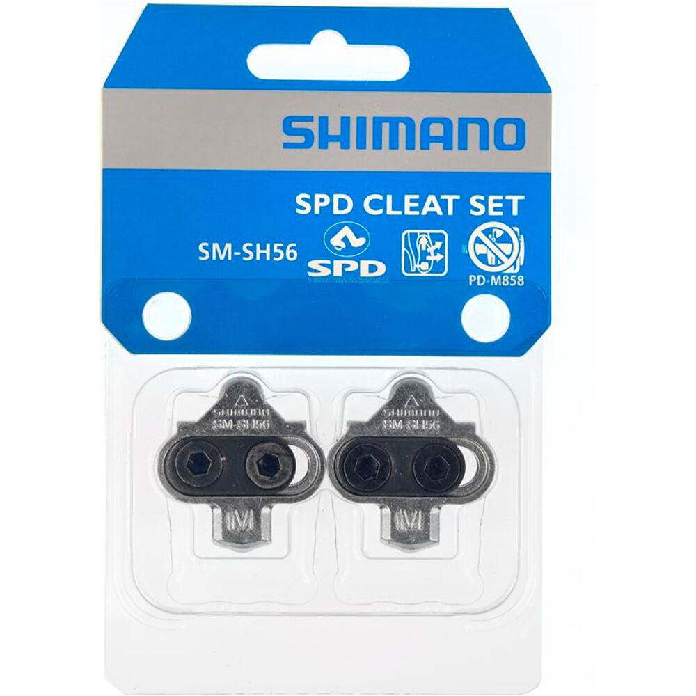 Shimano calas bicicleta PAR CALAS SM-SH56 SPD liberacion multi vista frontal