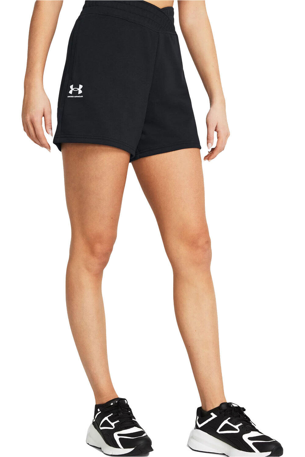 Under Armour Malla Corta Mujer UA Rival Terry Short vista frontal