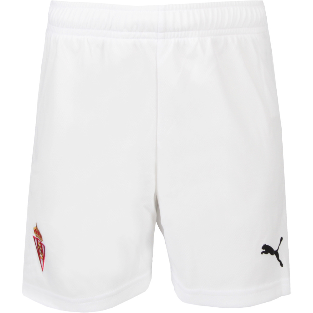 Puma pantalones fútbol oficiales niño SPORTING GIJON 24 Shorts jr vista frontal