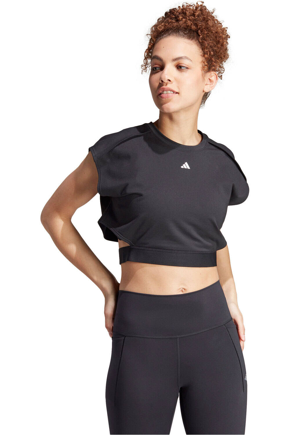adidas camiseta tirantes fitness mujer POWER CROP T vista frontal