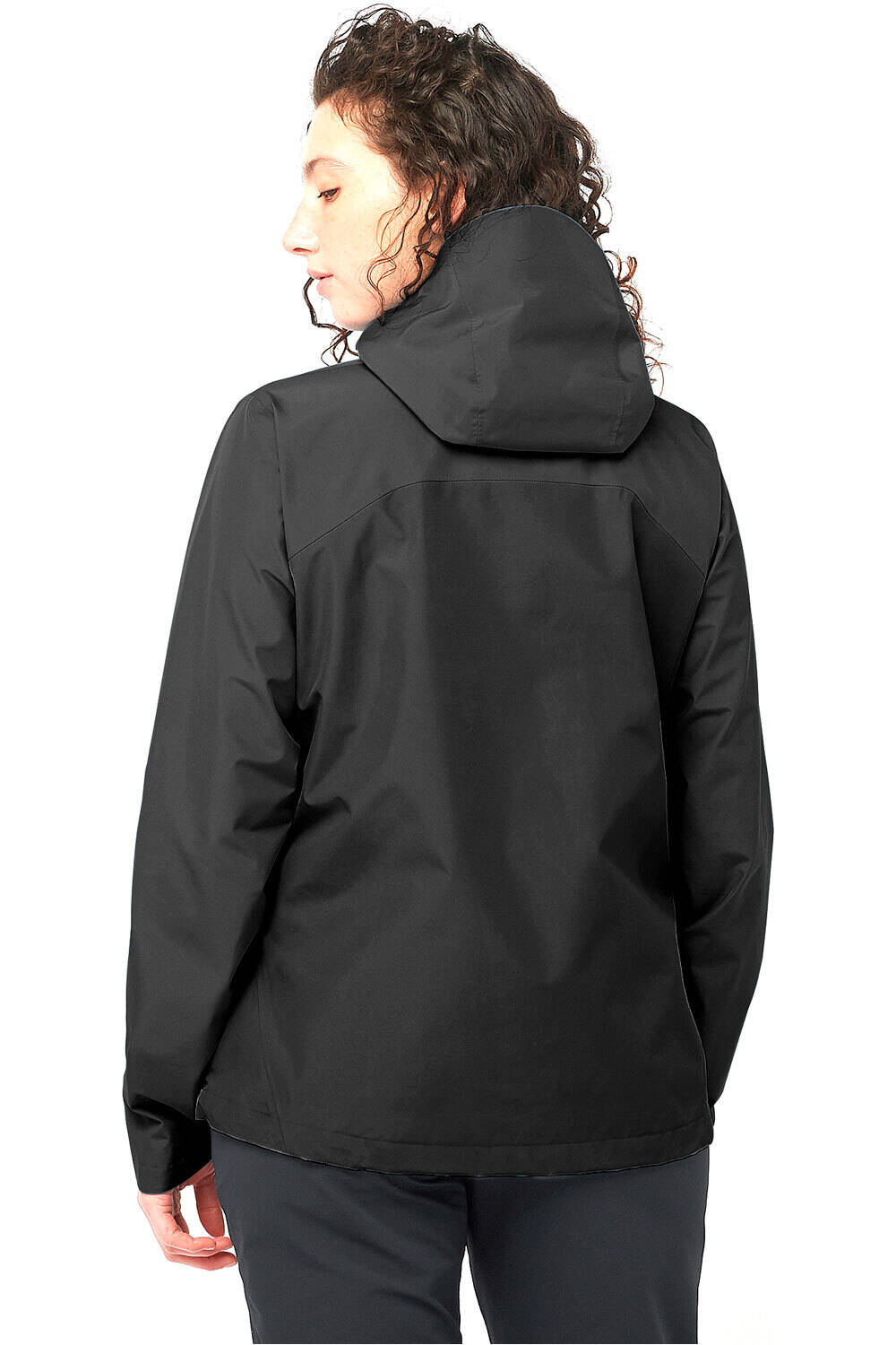 Salomon chaqueta impermeable mujer OUTLINE GTX 2.5L JKT W DEEP BLACK vista trasera