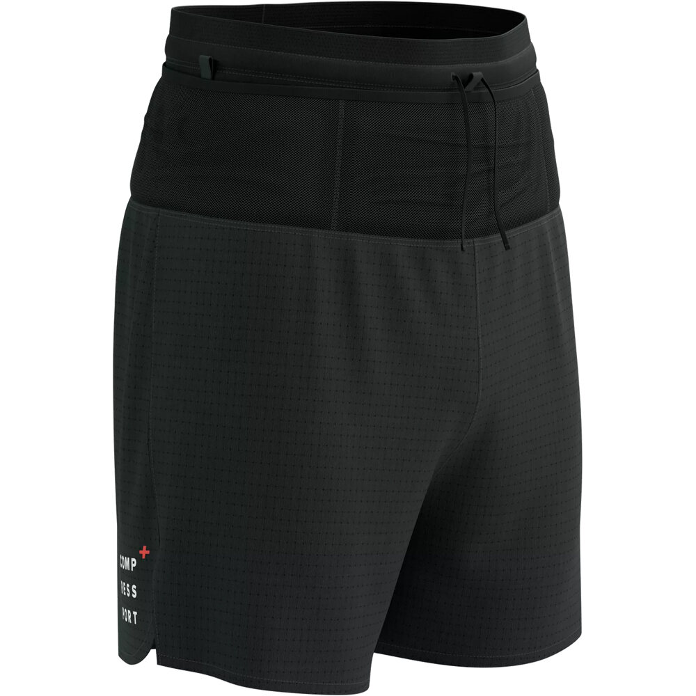 Trail racing overshort pantalón running hombre Negro (M)