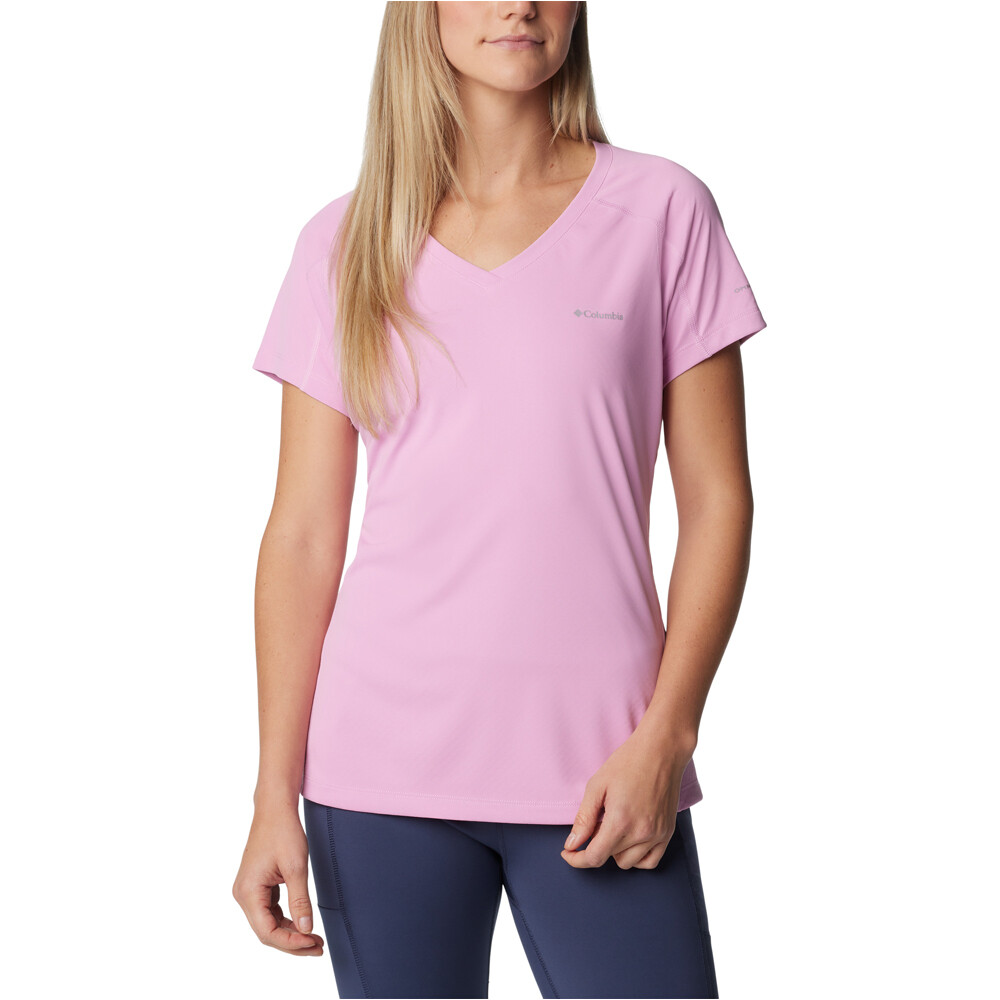 Columbia camiseta montaña manga corta mujer Zero Rules Short Sleeve Shirt vista frontal