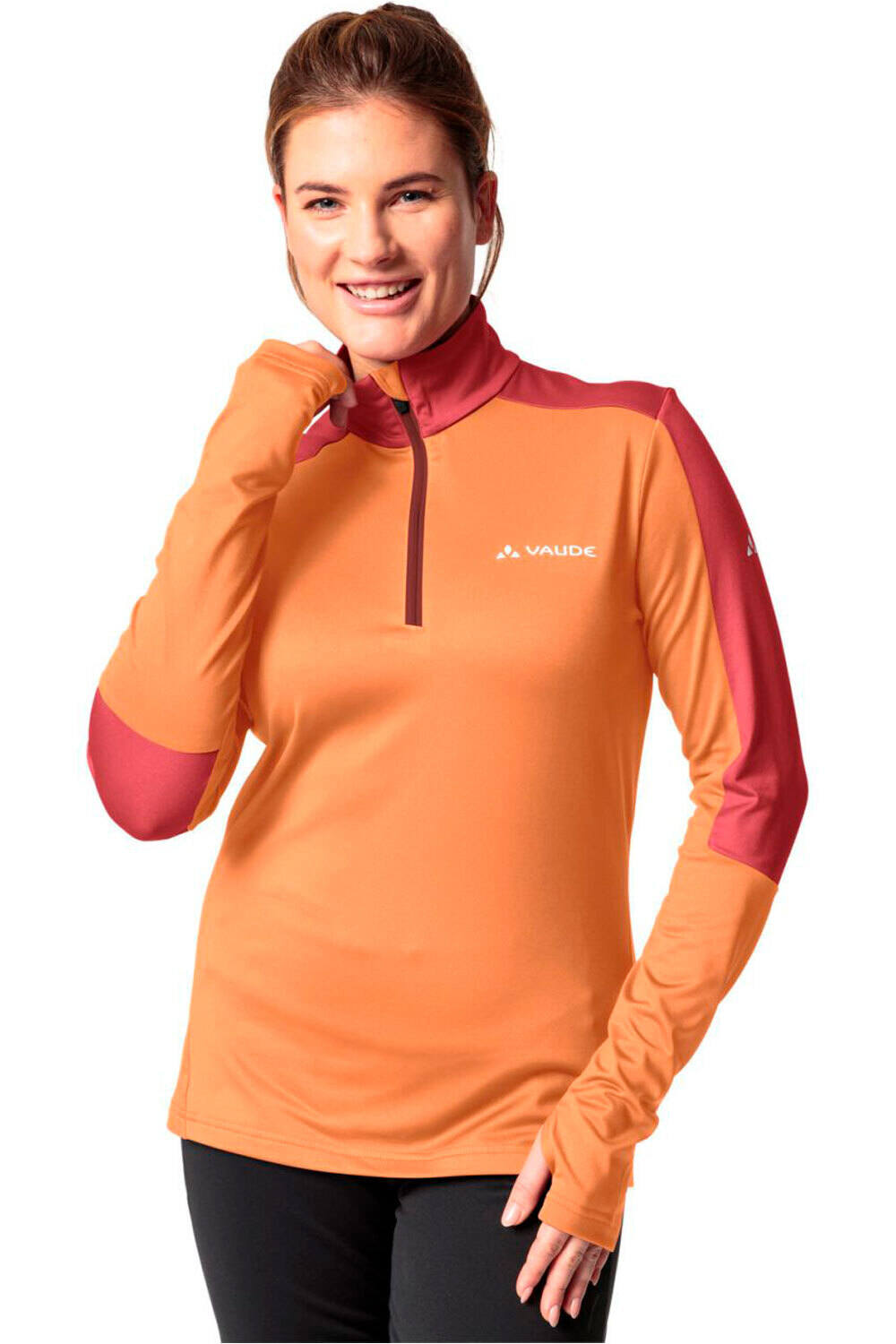 Livigno halfzip ii forro polar mujer Naranja (40)