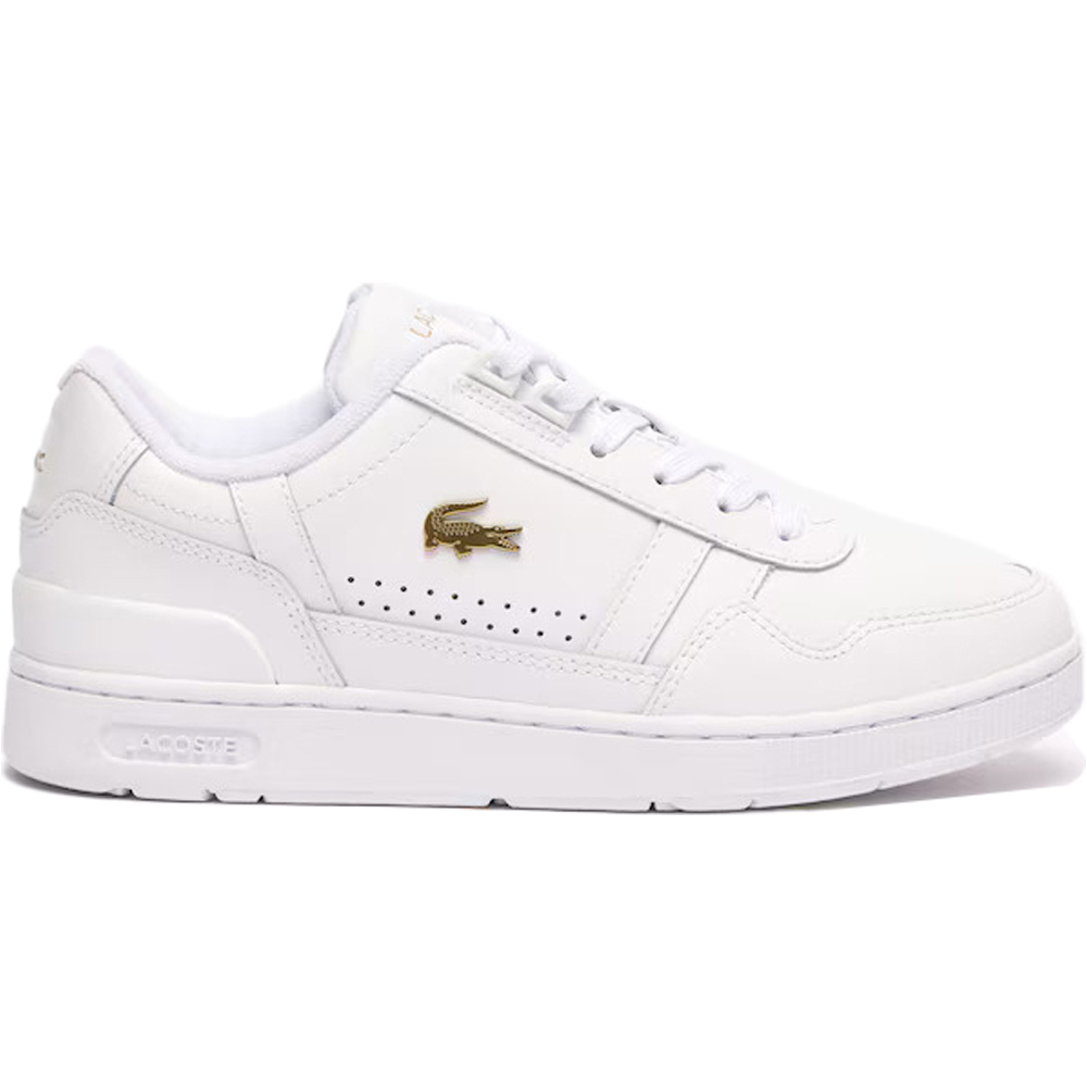 T-clip leather zapatilla moda mujer Blanco (41)
