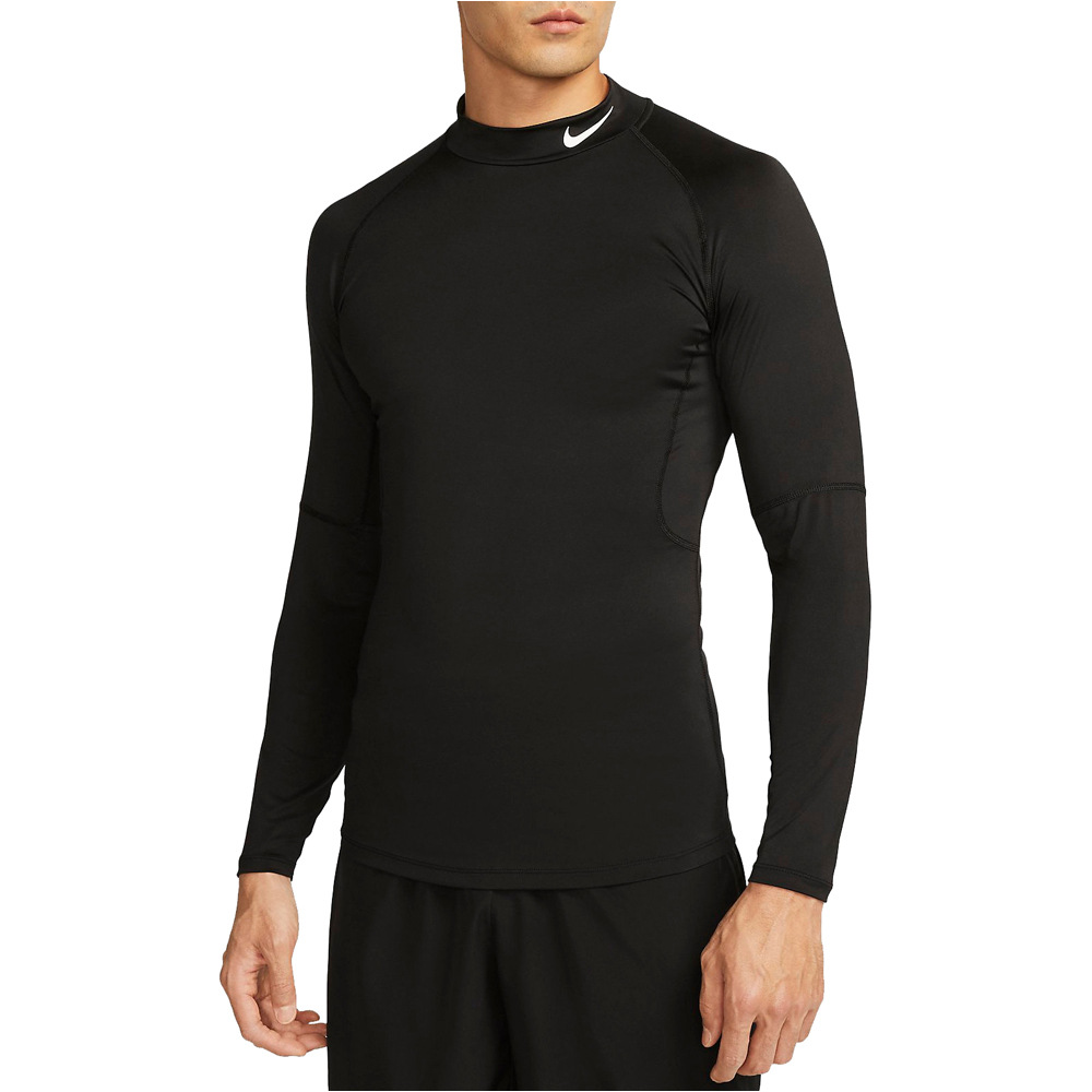 Dri-fit tight camisetas fútbol manga larga Negro (S)
