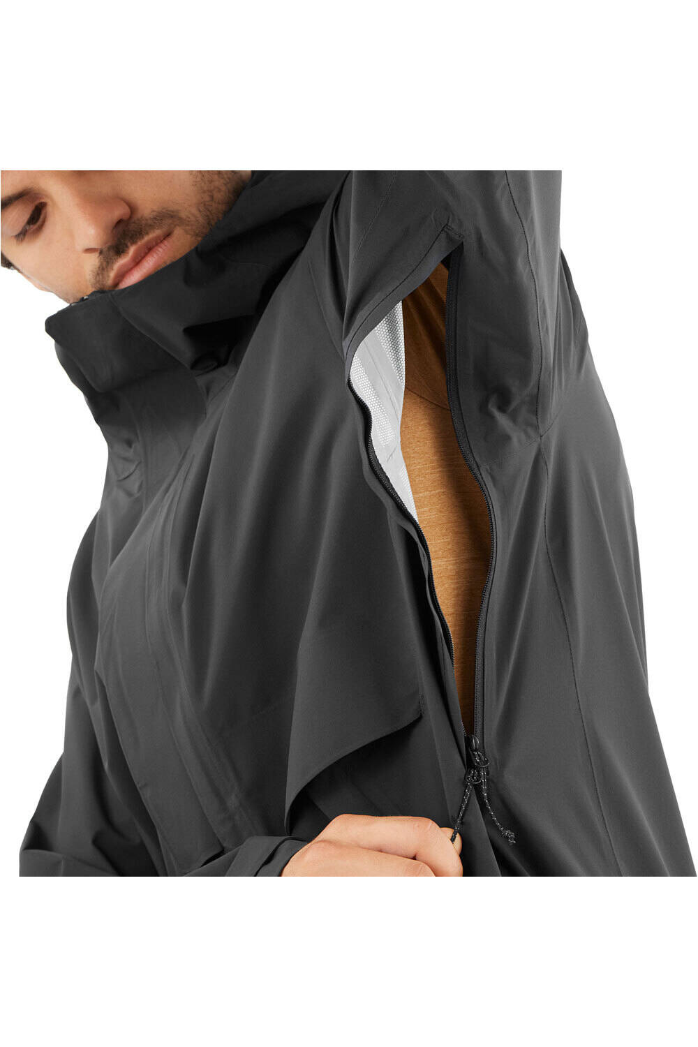 Salomon chaqueta impermeable hombre OUTERPATH JKT WP PRO M vista detalle
