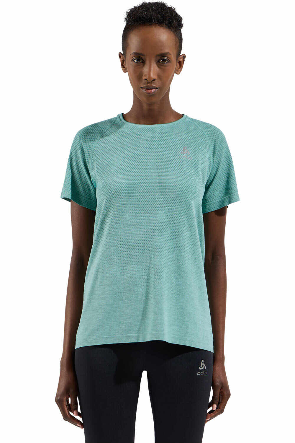Essential seamless camiseta montaña manga corta mujer Verde (XL)