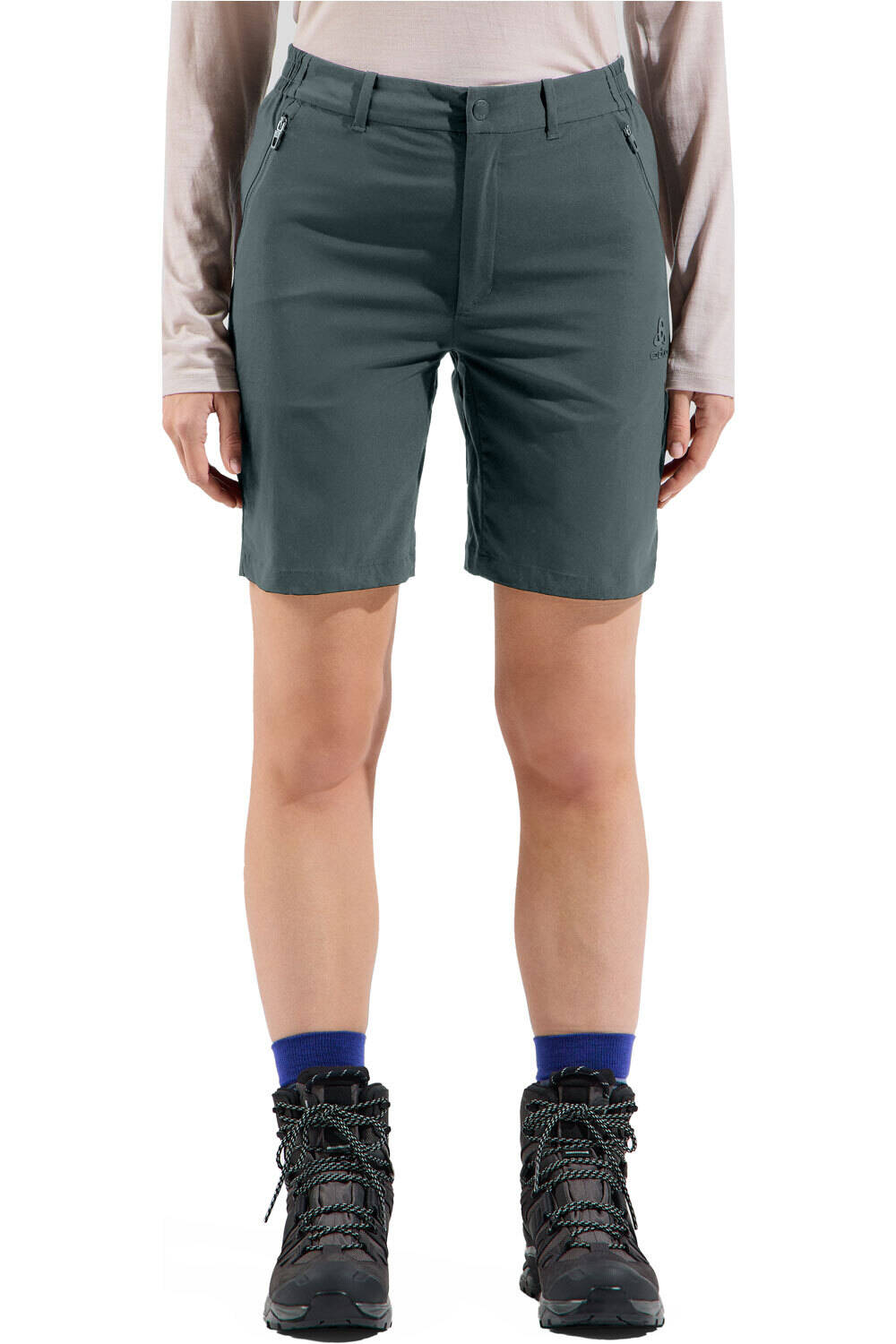 Ascent light pantalón corto montaña mujer Gris (36)