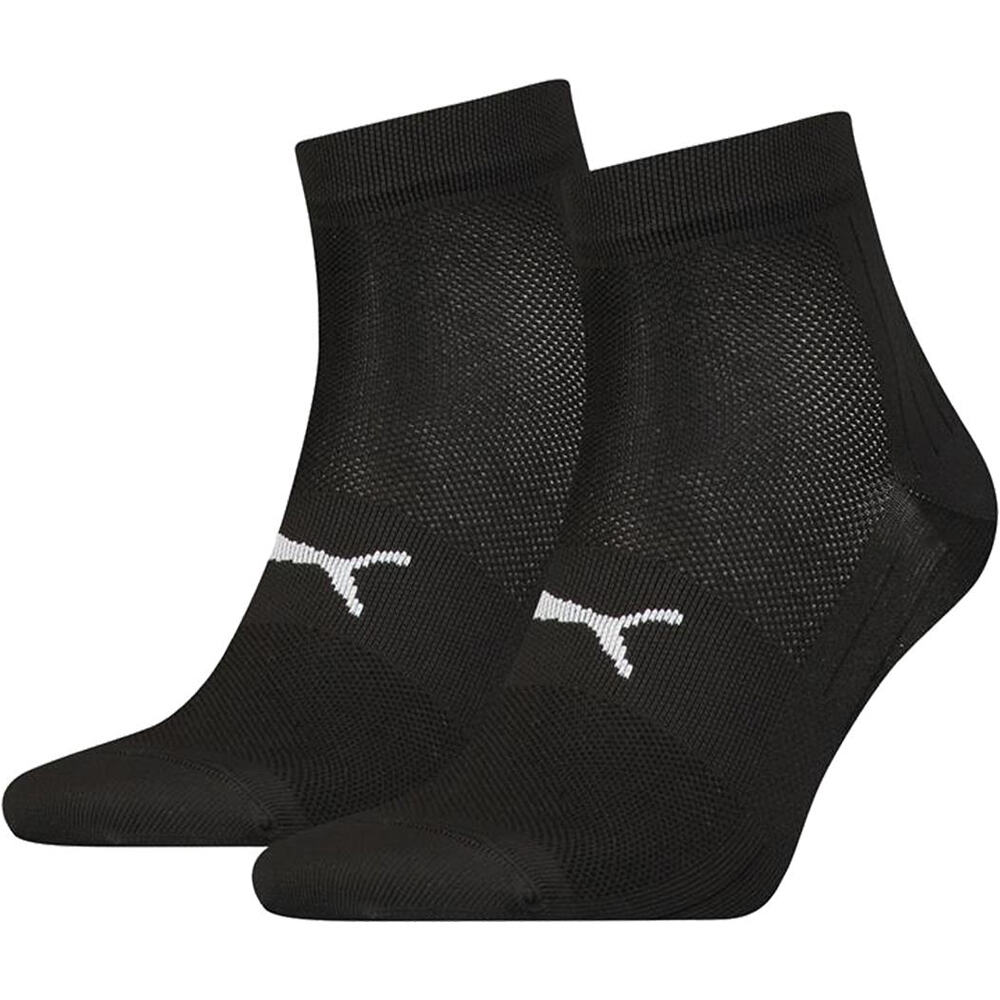 Sport light quarter 2p calcetines running Negro (L)