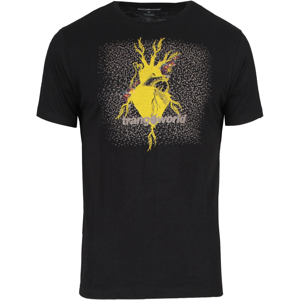 Herz camiseta montaña manga corta hombre Negro (S)