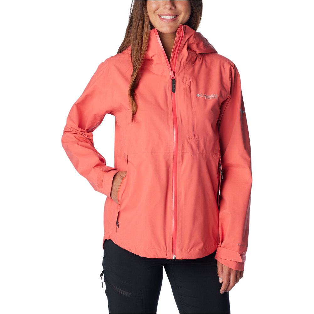 Columbia chaqueta impermeable mujer OmniTech� AmpliDry� II Shell vista frontal