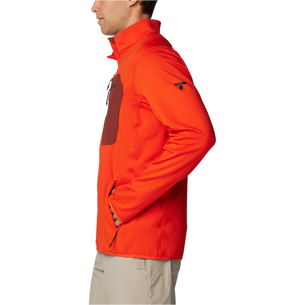 Columbia forro polar hombre Triple Canyon Grid Fleece Full Zip vista detalle