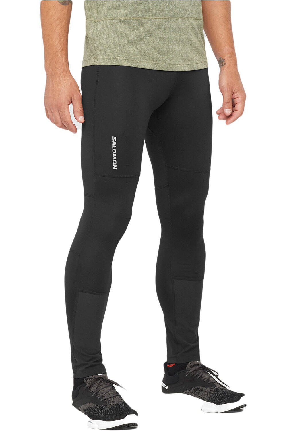 Cross run tight malla trail running larga hombre Negro