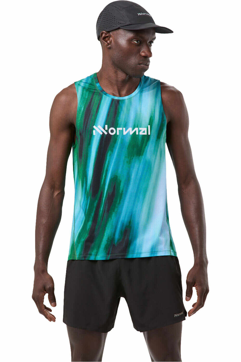 Nnormal camisetas trail running tirantes hombre RACE TANK PRINT vista frontal