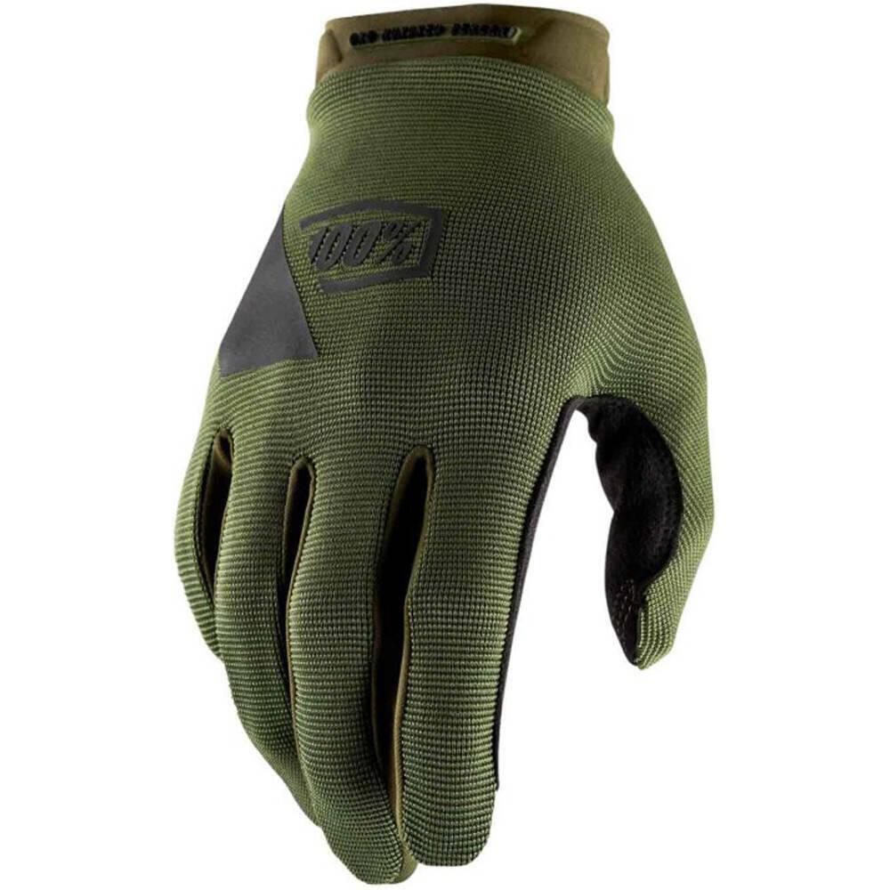 100% guantes largos ciclismo RIDECAMP GLOVE vista frontal