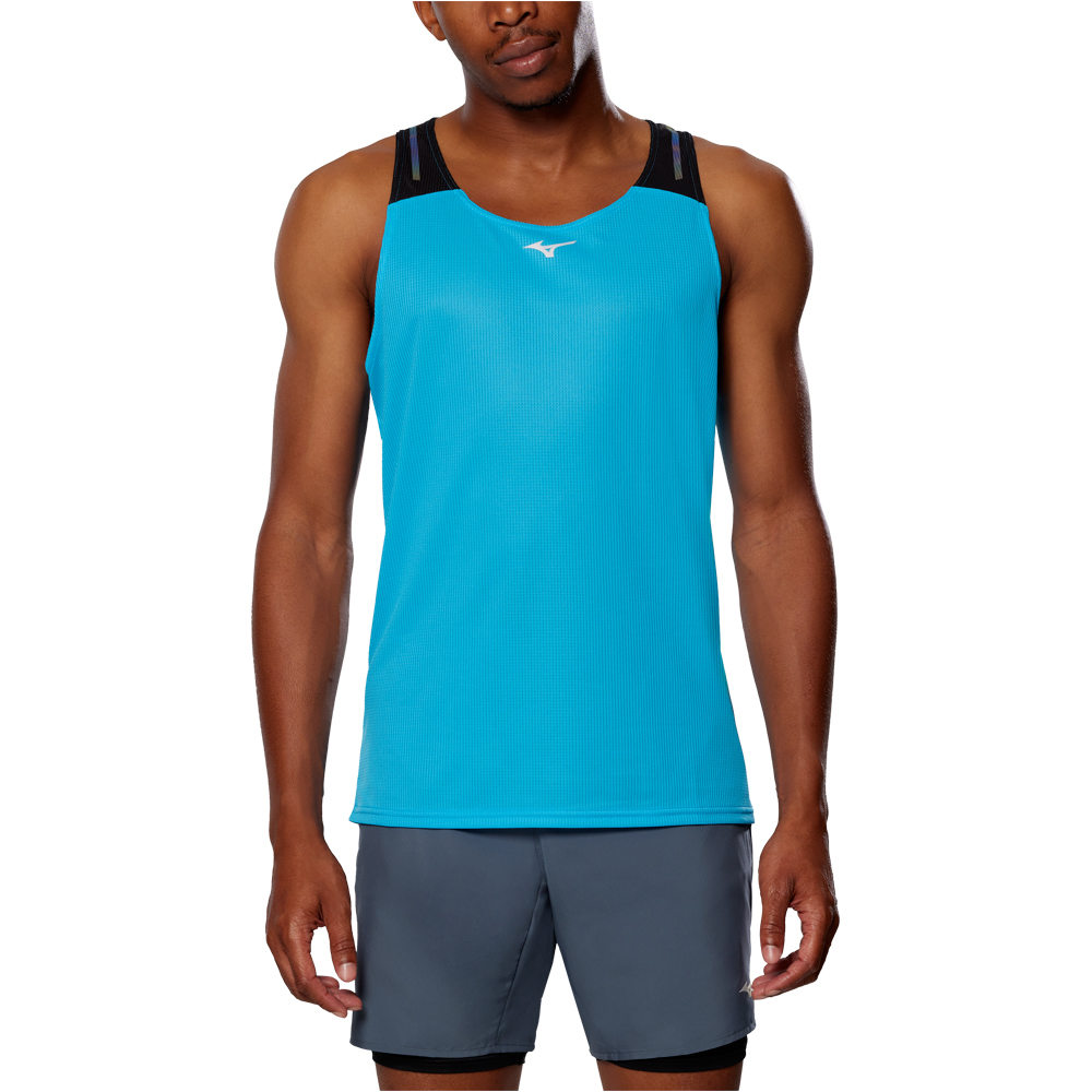 Mizuno camiseta entrenamiento tirantes hombre DryAeroFlow Tank vista frontal