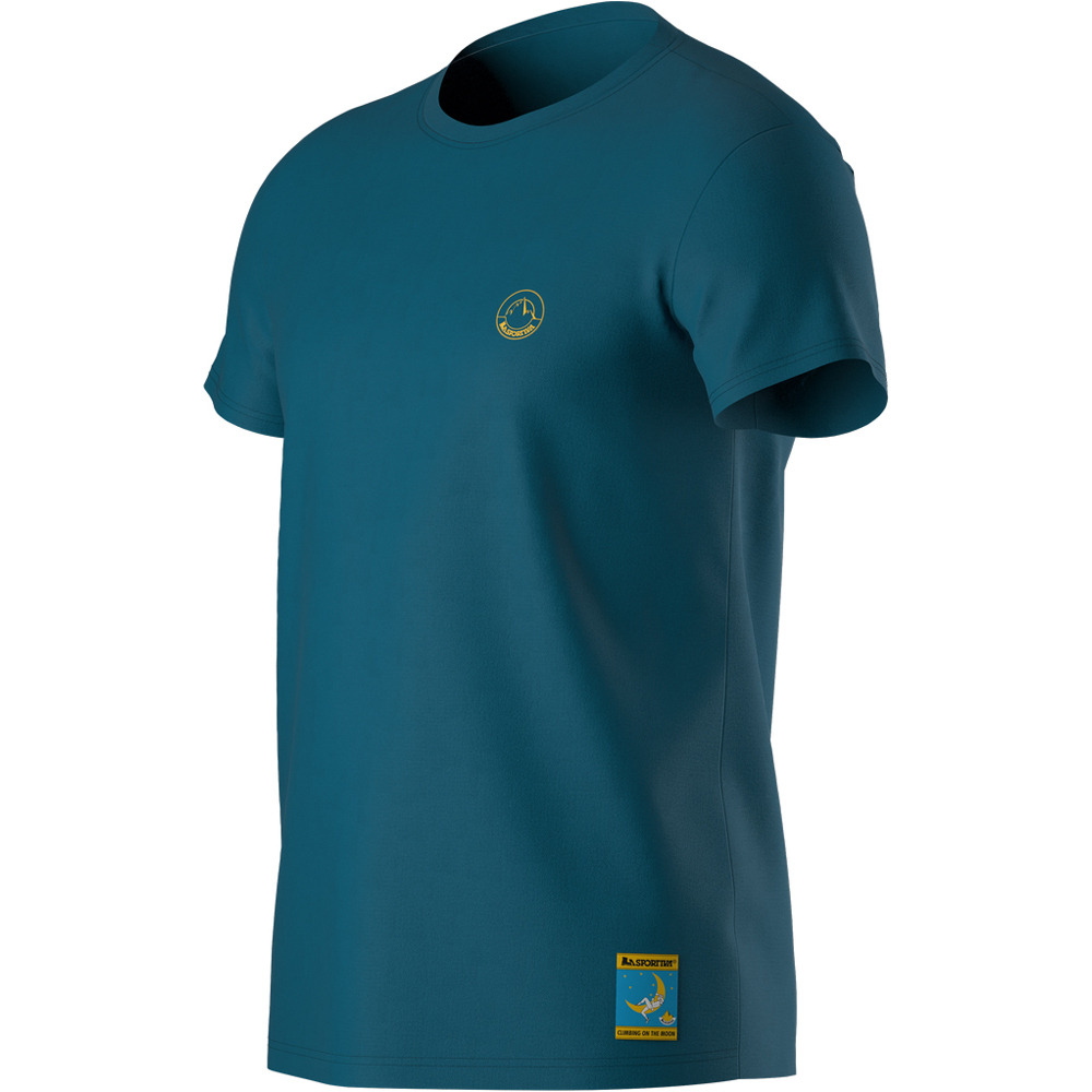 Climbing on the moon camiseta montaña manga corta hombre Azul (XXL)