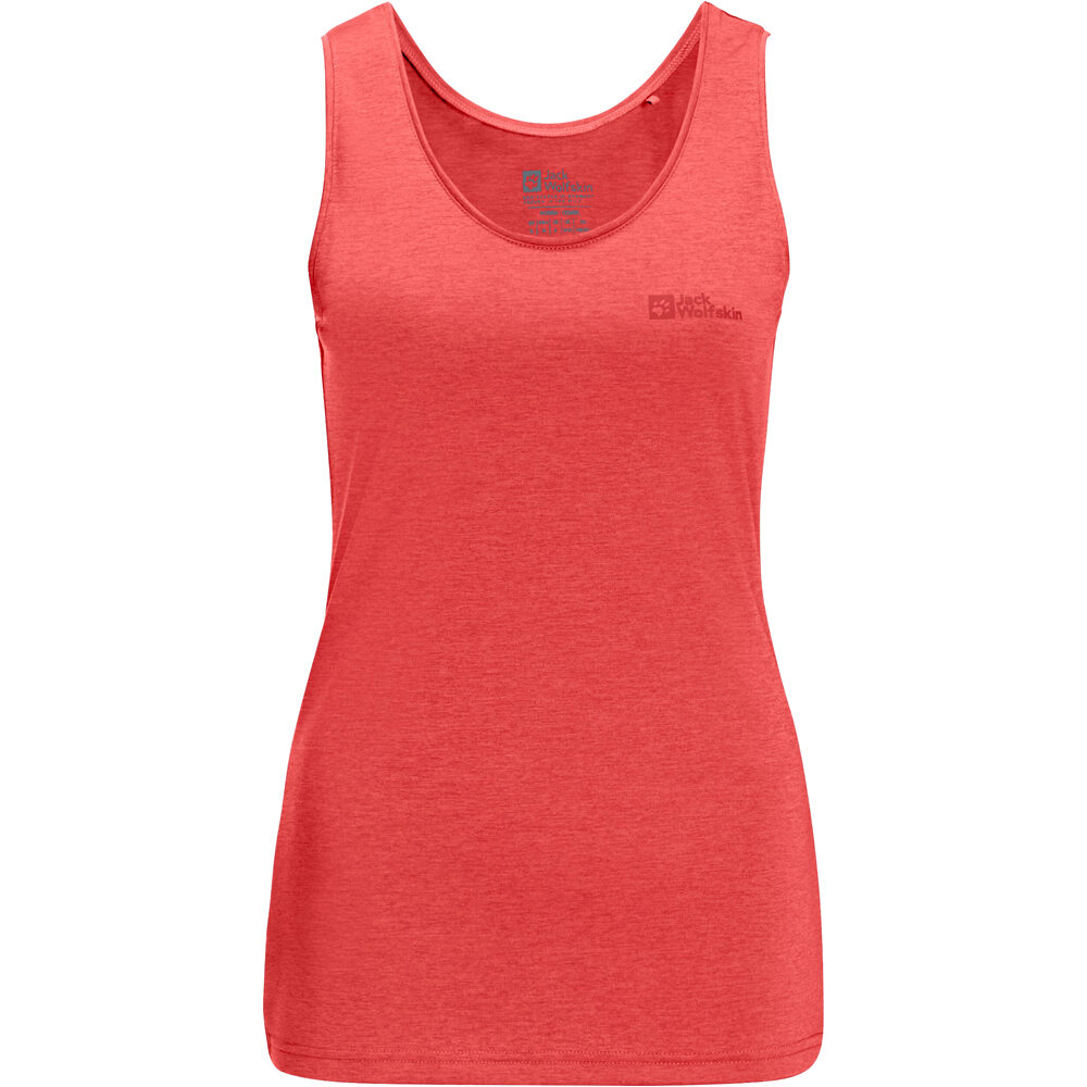 Jack Wolfskin camiseta montaña manga corta mujer CROSSTRAIL TANK W vista detalle