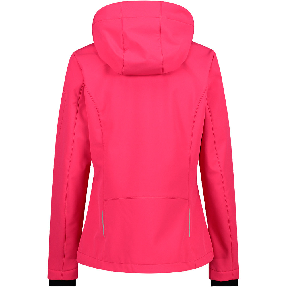 Cmp chaqueta softshell mujer WOMAN JACKET ZIP HOOD vista trasera