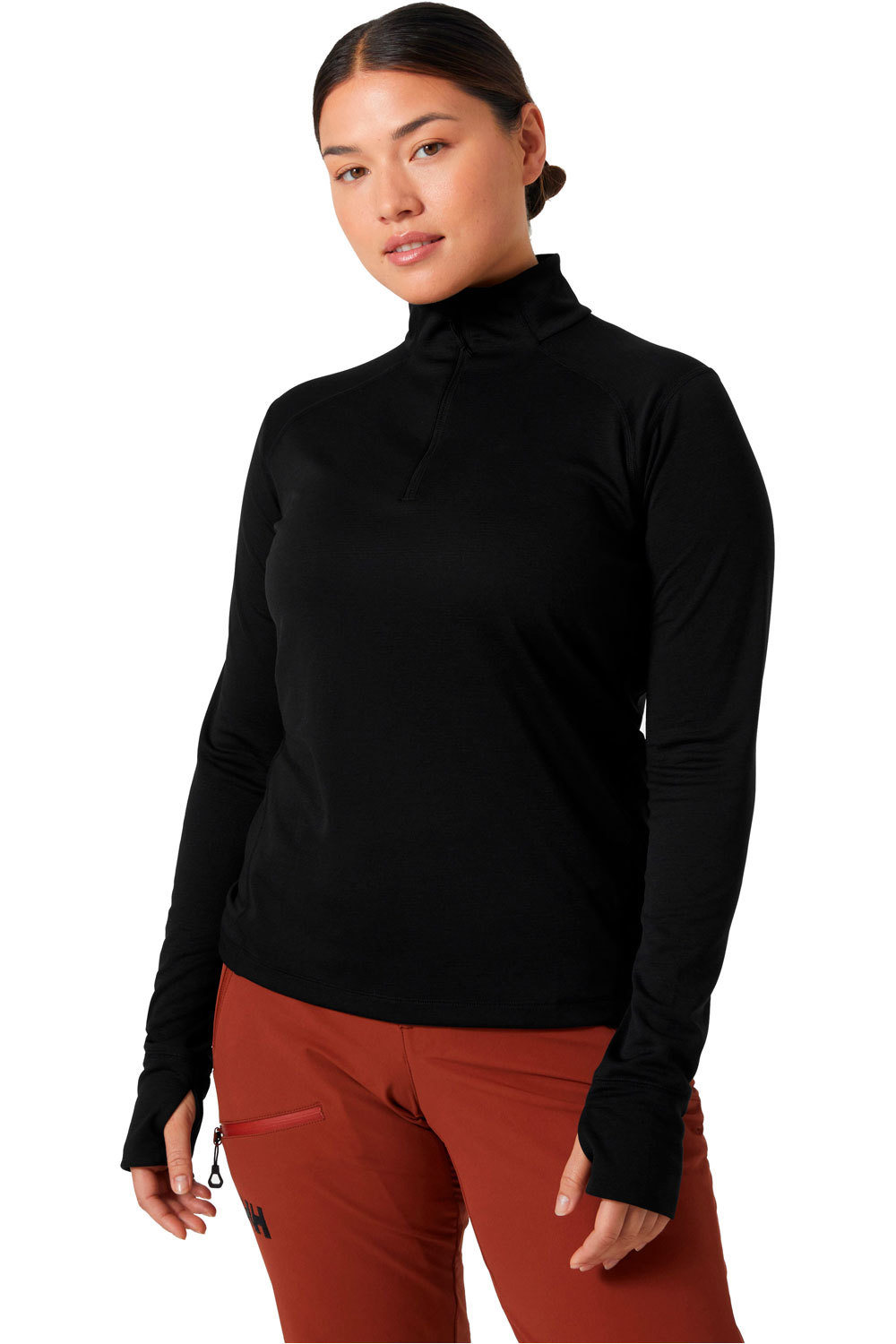 Lifa tech lite 1/2 zip forro polar mujer Negro (M)