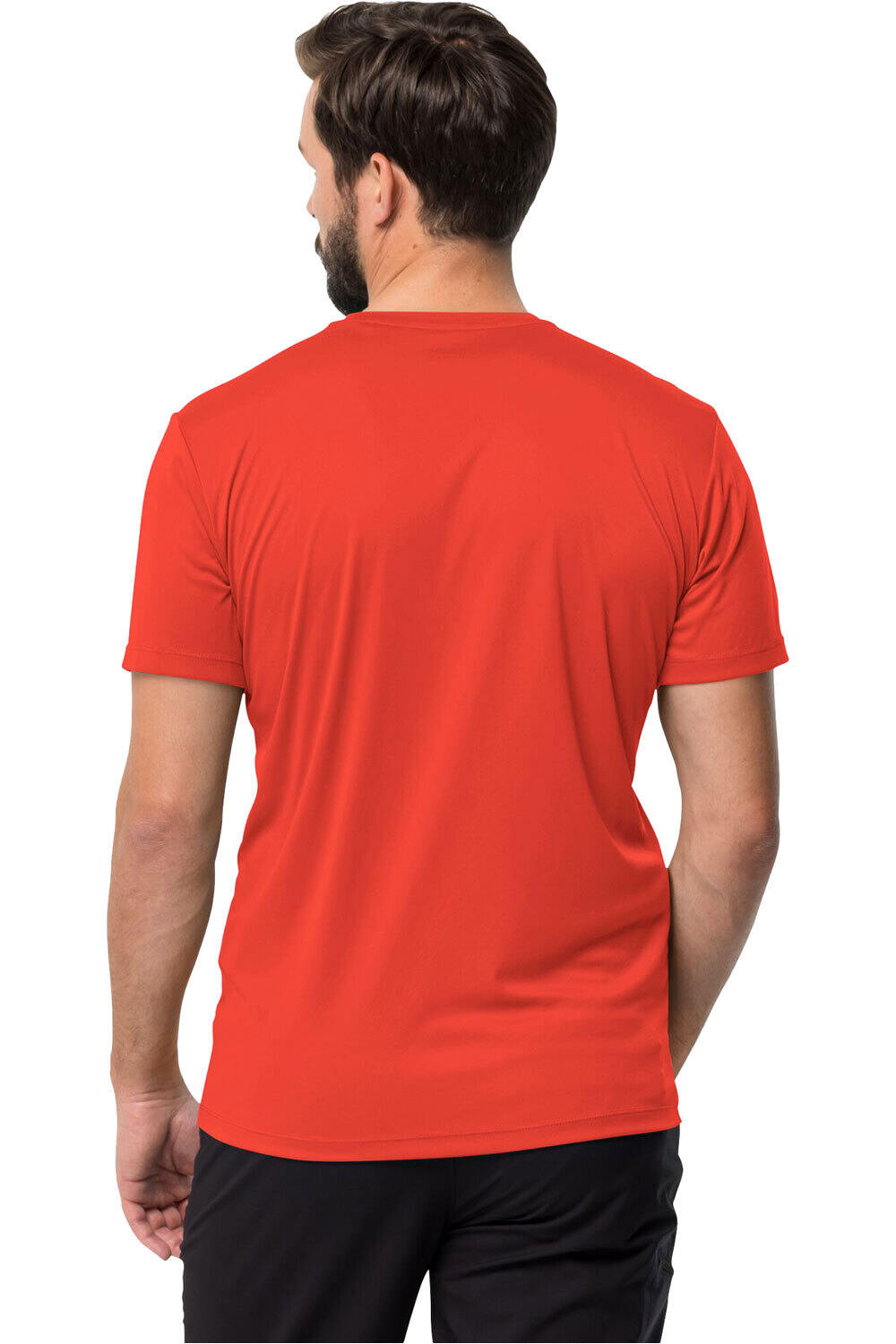 Jack Wolfskin camiseta montaña manga corta hombre TECH T M vista trasera