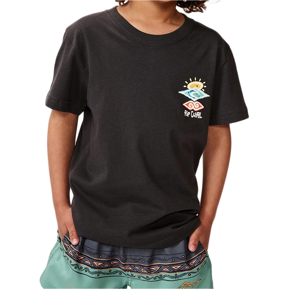 Rip Curl camiseta bebé ICONS OF SHRED TEE -BOY vista frontal