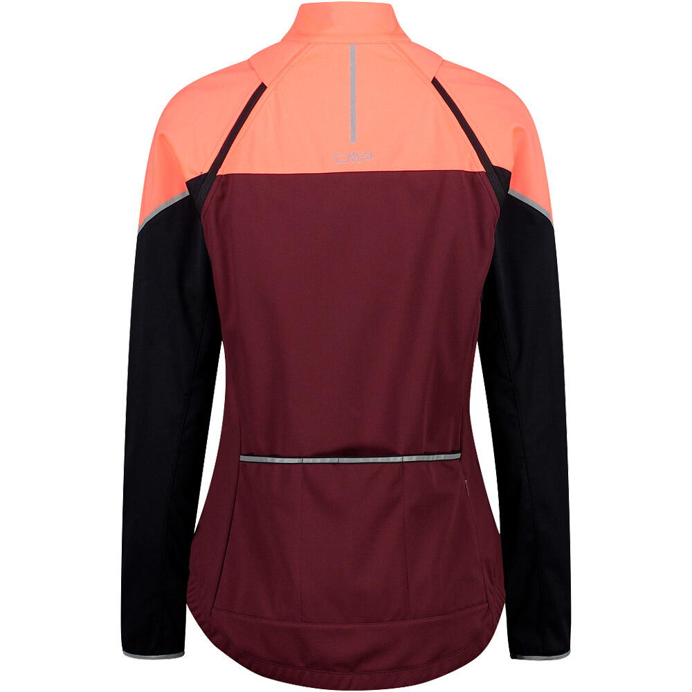 Cmp cortavientos ciclismo mujer WOMAN JACKET WITH DETACHABLE SLEEVES vista trasera