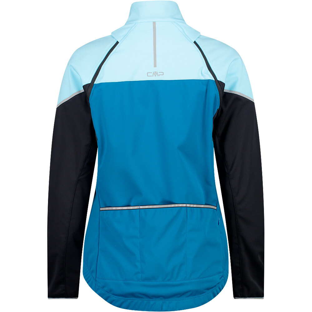 Cmp cortavientos ciclismo mujer WOMAN JACKET WITH DETACHABLE SLEEVES vista trasera