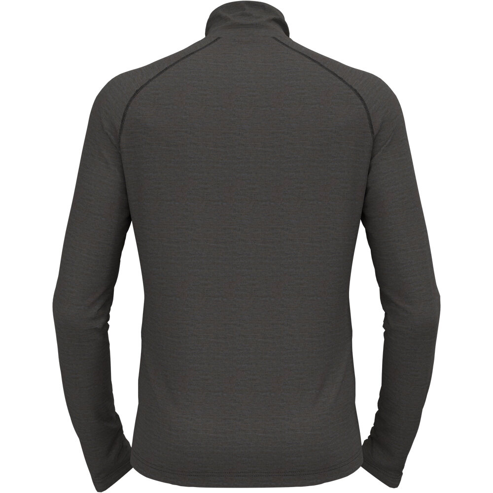 Odlo camiseta térmica manga larga hombre BL TOP turtle neck l/s half zip NATURAL vista trasera