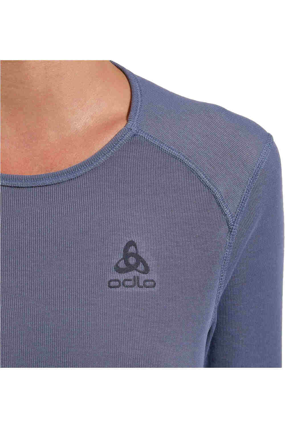 Odlo camiseta térmica manga larga mujer BL TOP crew neck l/s ACTIVE WARM ECO vista detalle