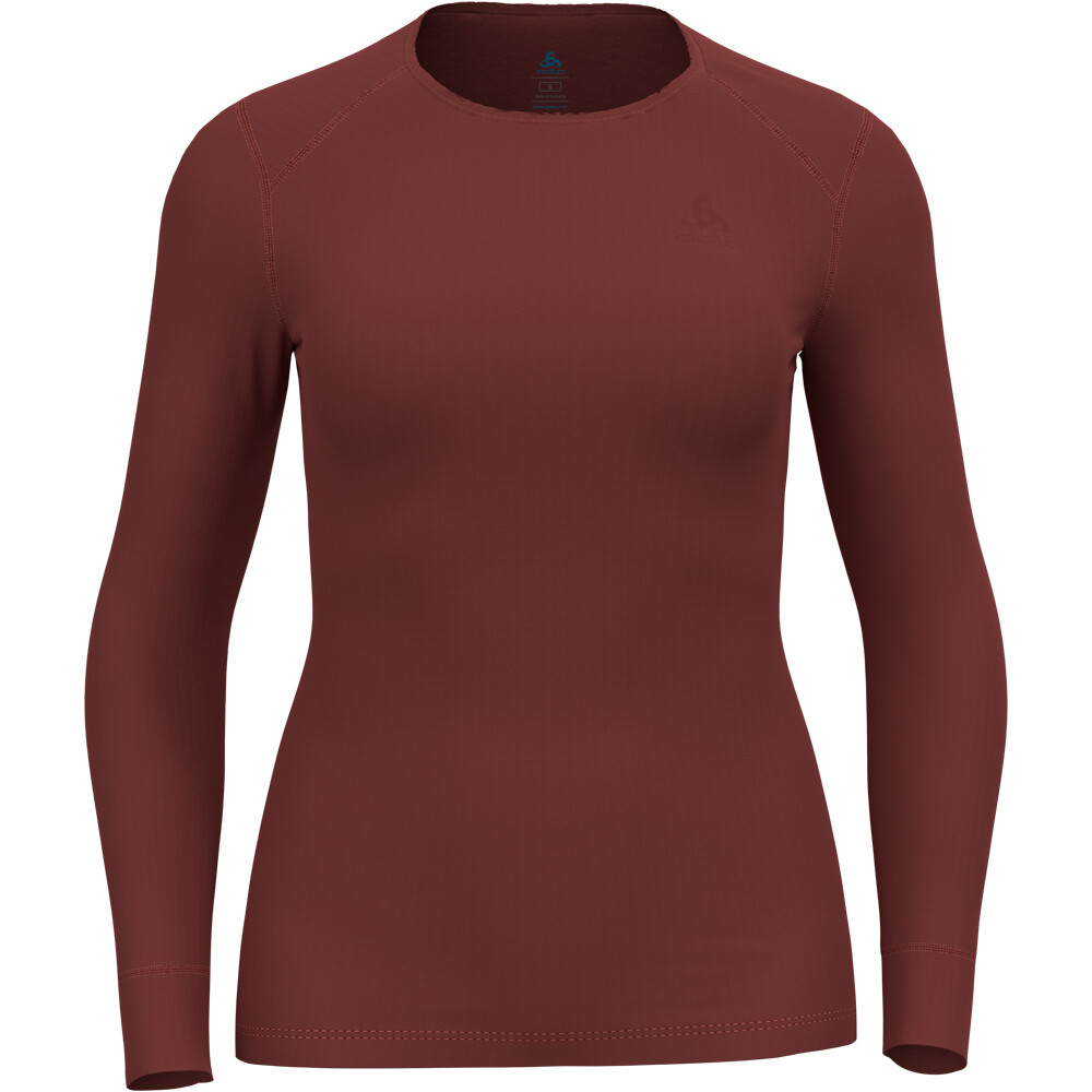 Odlo camiseta térmica manga larga mujer BL TOP crew neck l/s ACTIVE WARM ECO vista frontal