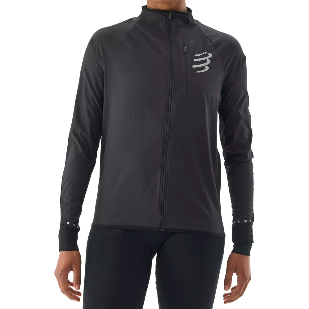 Hurricane windproof CHAQUETA TRAIL RUNNING MUJER Negro