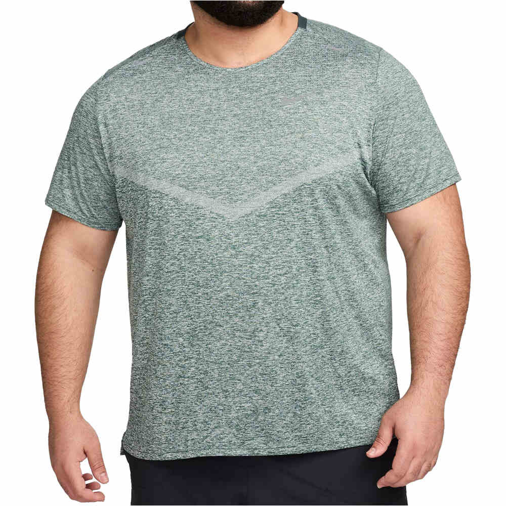 Dri-fit rise 365 camiseta técnica manga corta hombre Verde (S)